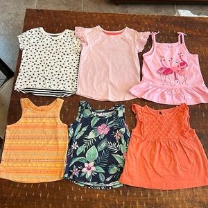 Bundle of 6 summer tops. Size 3T - Old Navy, Cat & Jack, carters
